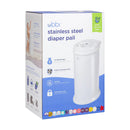 Stainless Steel Diaper Pail - White