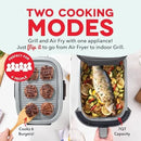 7QT Flip & Fry 2-in-1 Air Fryer + Grill - Graphite
