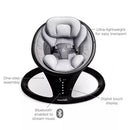 Bluetooth Enabled Baby Swing - Black
