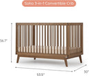 Baby Soho 3-in-1 Convertible Crib to Toddler Bed - Walnut