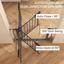 Baby Gate for Stairs Doorways, 29.1–33.8" Extra Wide 36” Tall Dog Gate with Auto-Close - Graphite