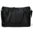 ELLE Luggage Leisure Luxe 33L Vegan Leather Weekender Tote Bag - Black