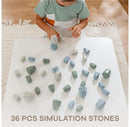 Toddler Wooden Stacking Rocks Set - 36 Pieces