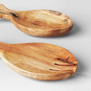 Coastal 2pc Wooden Fish Shape Salad Serving Set