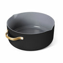 Ceramic Non-Stick Stock Pot with Strainer Lid - Black Sesame