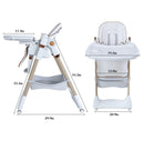 Adjustable Baby High Chair - Portable Infant Feeding Seat