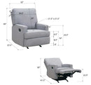 Salma Rocker Recliner Chair - Light Gray