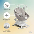 Cinnamon 2-in-1 Glider and Rocker - Walnut Brown