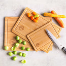 Bamboo Cutting Board Set - Teak Brown