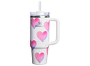 Valentine's Day 30 oz Stainless Steel H2.0 Flowstate Quencher Tumbler - Frost Heart Gradient