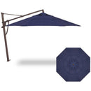 Treasure Garden, Starlux 13 Foot Manual Octagon Cantilever Umbrella, Indigo on Bronze