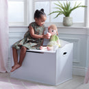 Austin Wooden Toy Box/Bench With Safety Hinged Lid - White