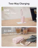 Anker Power Bank (30W, 5k, Fusion, Built-In USB-C Cable)