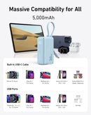 Anker Power Bank (30W, 5k, Fusion, Built-In USB-C Cable)