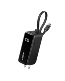 Anker Power Bank (30W, 5k, Fusion, Built-In USB-C Cable)