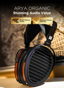 HIFIMAN Arya Organic Planar Magnetic Headphones (Apos Certified)