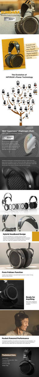HIFIMAN Sundara Planar Magnetic Headphones (Apos Certified)