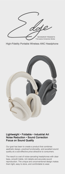 Moondrop Edge High-Fidelity Portable Wireless ANC Headphone (Apos Certified)