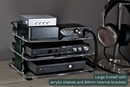 Sound Solver Large Desktop Audio Rack | Internal Brackets | Acrylic Shelves