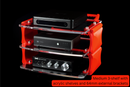 Sound Solver Medium Desktop Audio Rack | External Brackets | Acrylic Shelves
