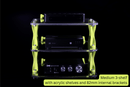 Sound Solver Medium Desktop Audio Rack | Internal Brackets | Acrylic Shelves