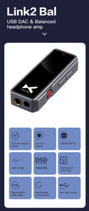 xDuoo Link2 Bal (Link 2 Bal) DAC Headphone Amp