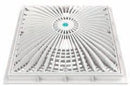 AquaStar 12" Square MoFlow Suction Outlet Cover and Mud Frame, White | 12MF101