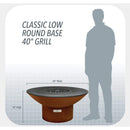 Arteflame 40" Fire Pit Low Round Base