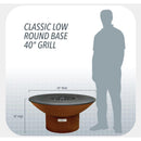 Arteflame 40" Fire Pit Low Round Base