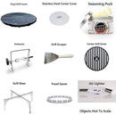 Arteflame Classic 40" Grill - Low Round Base with 10 Grilling Accessories