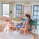 Click & Play Fully Assembled Pop-Up Wooden Dollhouse With 50 Accessories