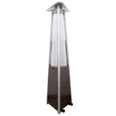 AZ Patio Heaters Hiland Tall Commercial Natural Gas Triangle Glass Tube Heater-Hammered Bronze