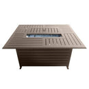 AZ Patio Heaters Rectangle Aluminum Slatted Fire Pit With Stainless Steel Propane Burner