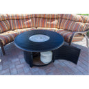 AZ Patio Heaters Round Slatted Cast Aluminum Fire Pit
