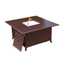AZ Patio Heaters Square Extruded Aluminum Firepit with Lid