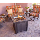 AZ Patio Heaters Square Slate Fire Pit in Bronze