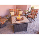 AZ Patio Heaters Square Tile Fire Pit in Bronze