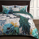 Bebejan Peacock Jardin 5 Piece Reversible Comforter Set - King