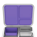Leakproof 3-Compartment Bento-Style Lunch Box - Purple