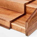Wood 3-Tier Expandable Spice Rack - Natural Wood
