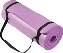 Extra Thick Exercise Mat with Carry Strap - Taro Purple