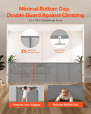 Retractable Baby Gate - Gray