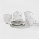 16pc Porcelain Dinnerware Set White