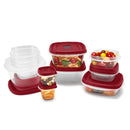 24 Piece Easy Find Lids Food Storage Containers - Racer Red