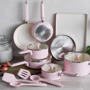 Ceramic Nonstick Cookware Set - Pink