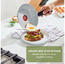 Simply Cook 10.5" Ceramic Nonstick Fry Pan with Lid - Black