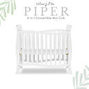Piper 4-in-1 Convertible Mini Crib - White