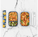2pk Plastic Lunch Stack Food Storage Container Blue