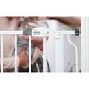 Extra Wide Baby Gate with Extensions and Mounting Kits - White