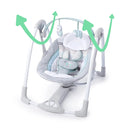 Portable Baby Swing with Music and Nature Sounds - Grey